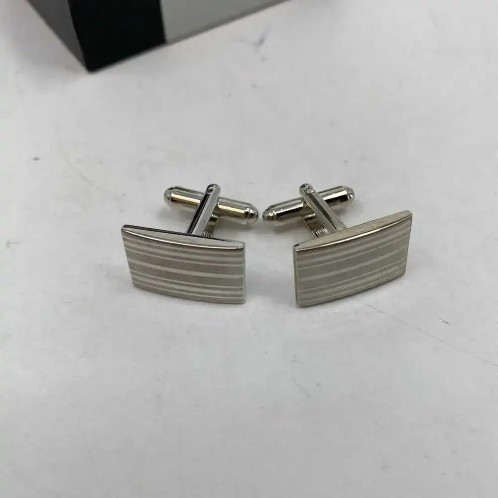 Geoffrey Beene Silver Classic Cuff Links | Perfect for Any Occasion